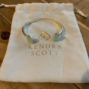 Gold Kendra Scott Elton Chalcedony Bracelet
